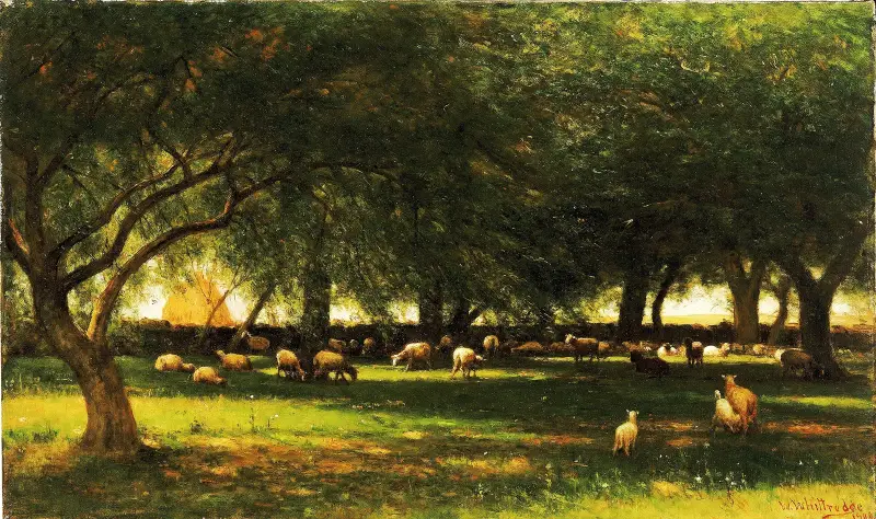 Mittag im Obstgarten von Worthington Whittredge
