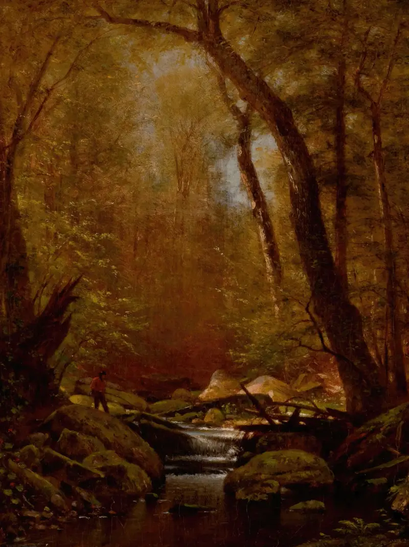 Forellenfischen von Worthington Whittredge