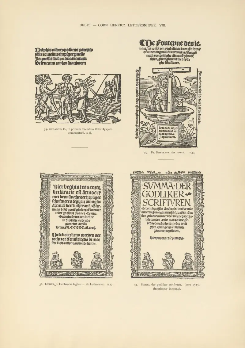 Den typografiska konsten i Nederländerna under åren 1500 till 1540, plansch 047 av Wouter Nijhoff