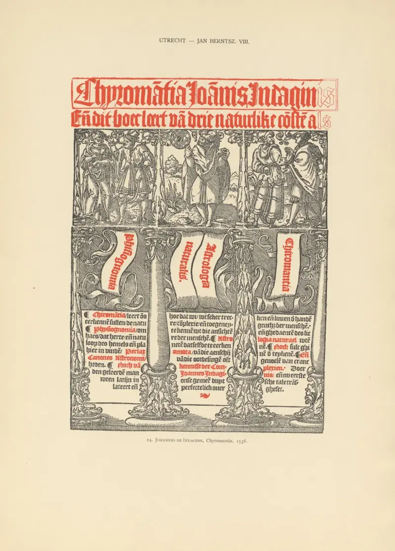 Den typografiska konsten i Nederländerna under åren 1500 till 1540, plansch 124 av Wouter Nijhoff