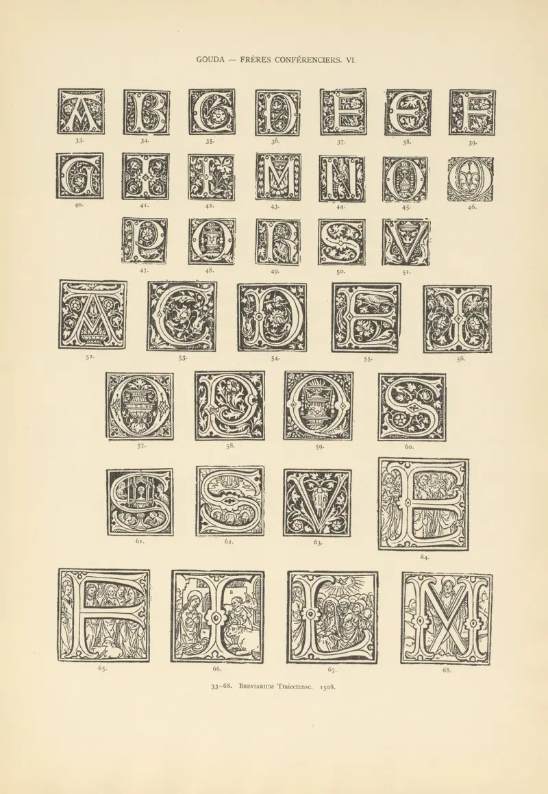 Den typografiska konsten i Nederländerna under åren 1500 till 1540, plansch 079 av Wouter Nijhoff
