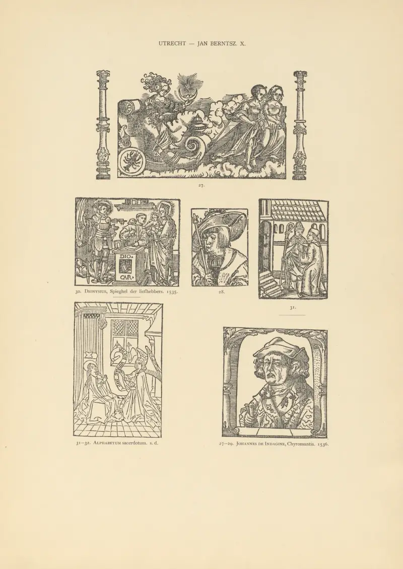Den typografiska konsten i Nederländerna under åren 1500 till 1540, plansch 126 av Wouter Nijhoff