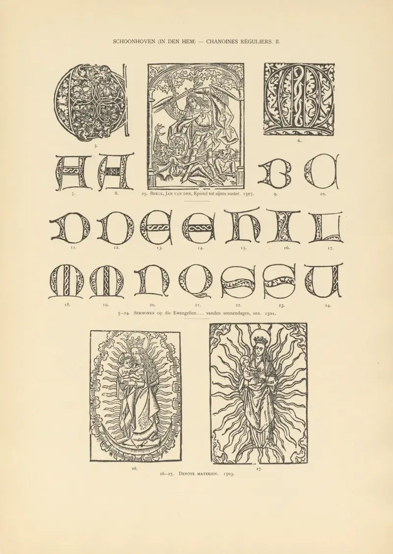 Den typografiska konsten i Nederländerna under åren 1500 till 1540, plansch 115 av Wouter Nijhoff
