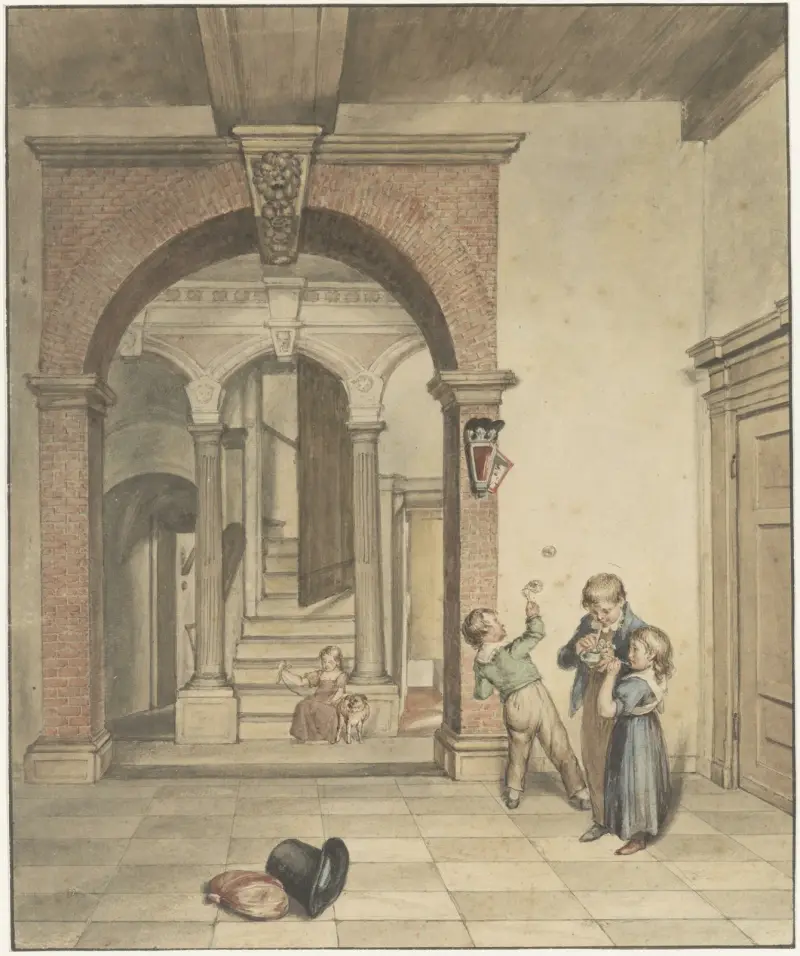 Rådhuset (Prinsenhof), förhus och trappa av Wybrand Hendriks