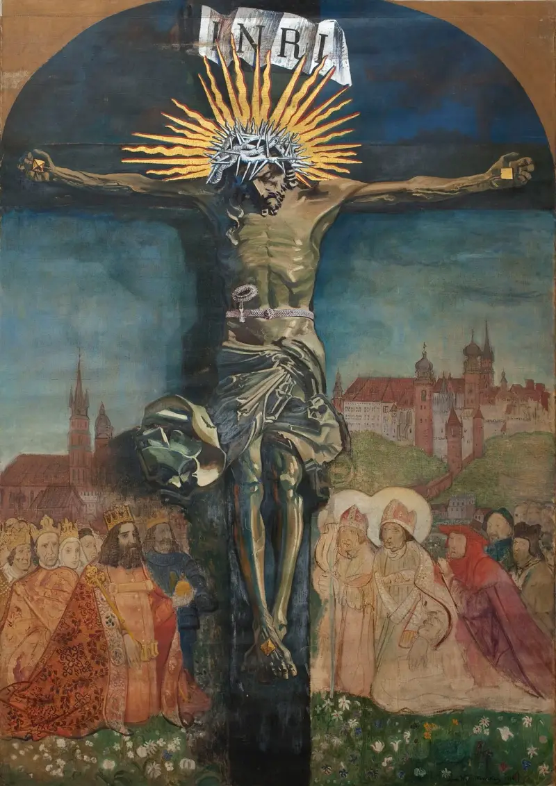 Christus am Kreuz von Leon Wyczółkowski