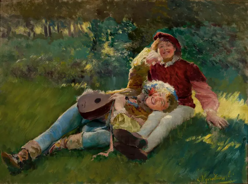 Fröhliche Kinder von Leon Wyczółkowski