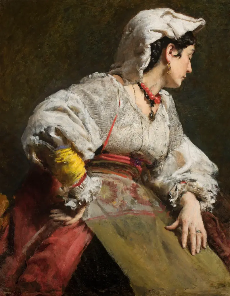 Studie av en italiensk kvinna av Leon Wyczółkowski
