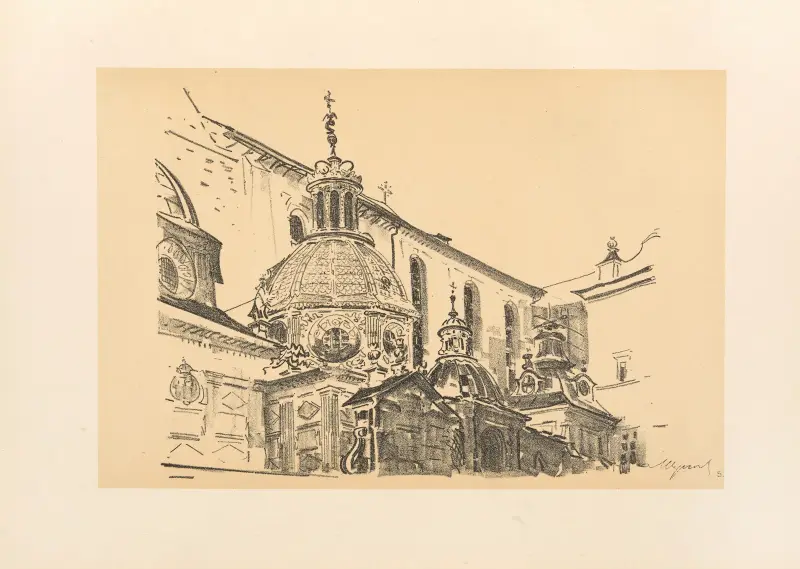 The Zygmunt Chapel av Leon Wyczółkowski