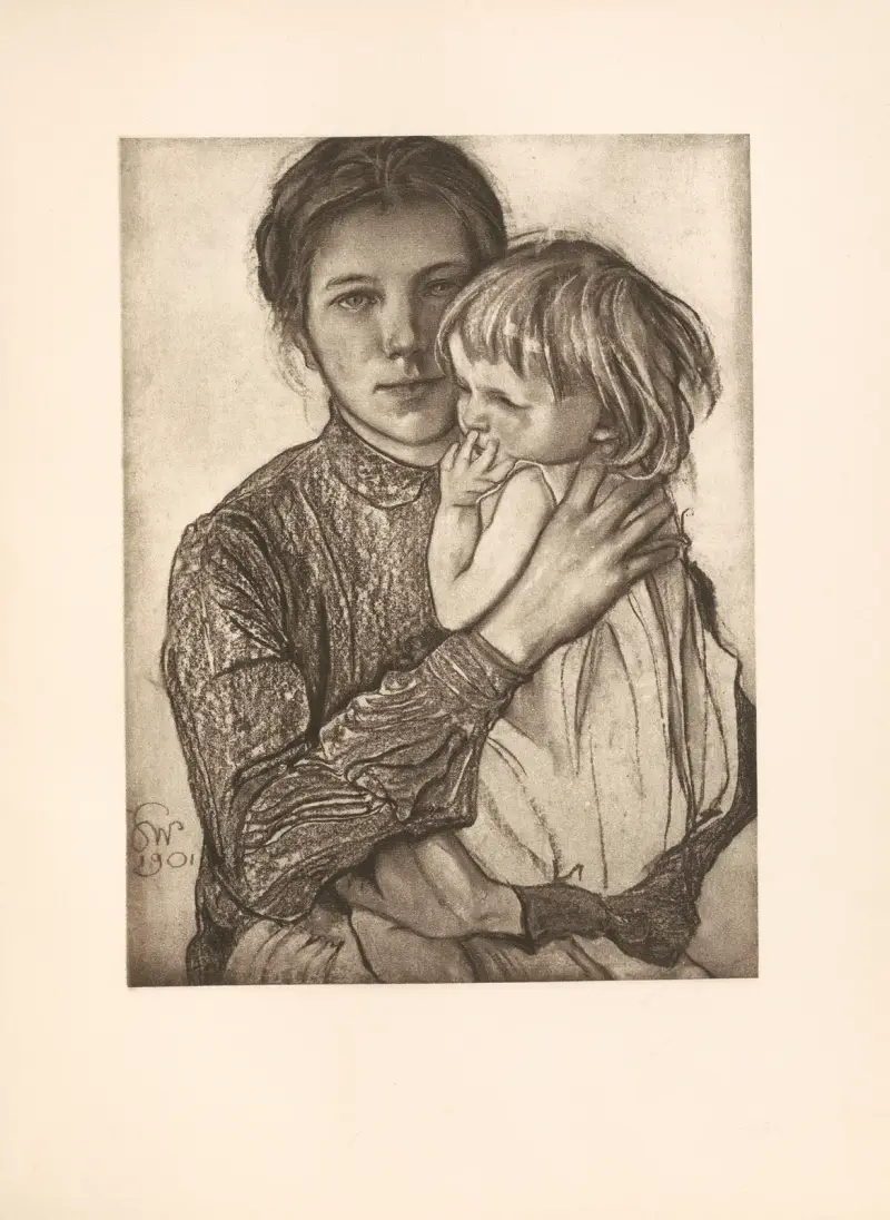 Kvinna med flicka av Stanisław Wyspiański