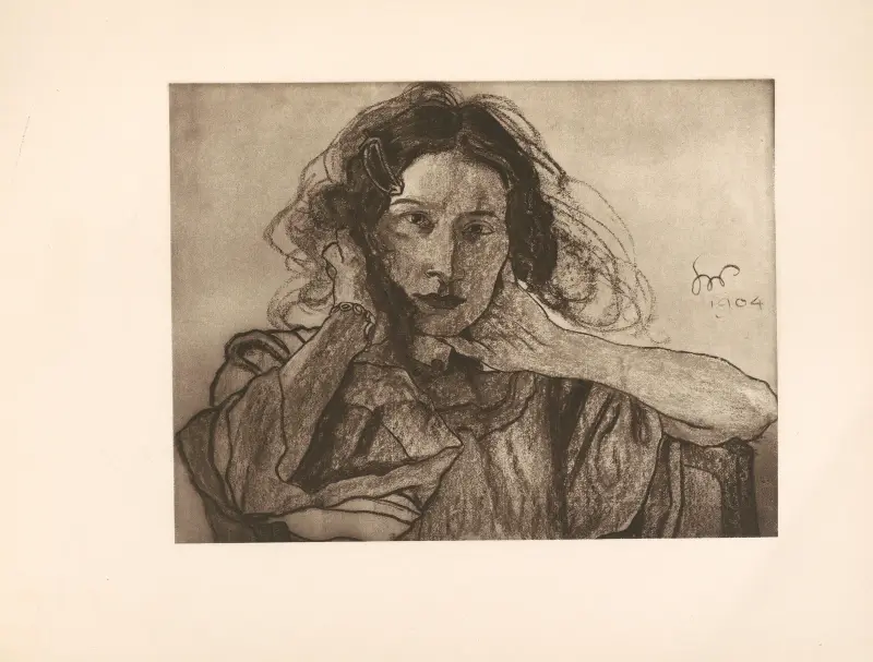 Porträtt av Irena Solska av Stanisław Wyspiański