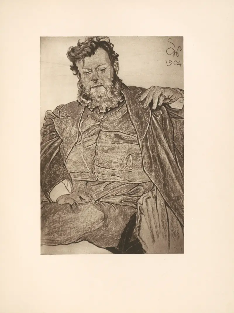Porträtt av Jan Stanisławski av Stanisław Wyspiański