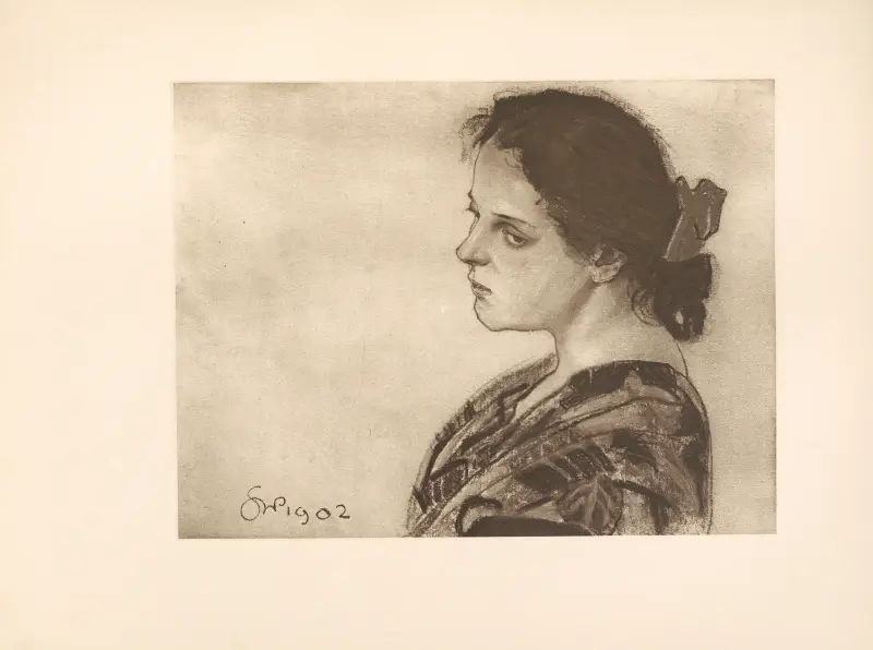 Porträtt av M. Raczyńska av Stanisław Wyspiański