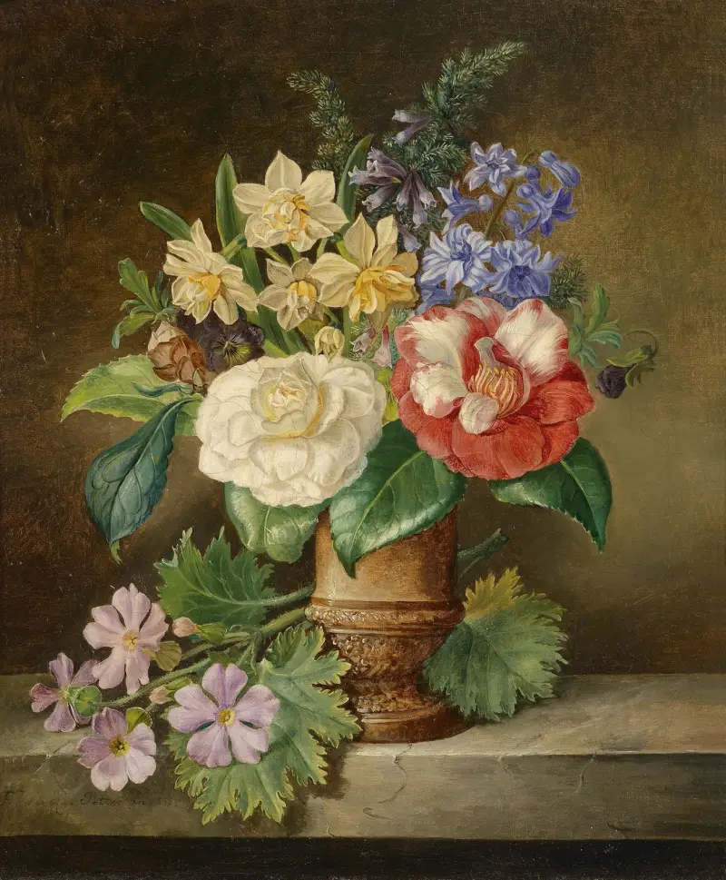 Blumenstillleben mit Narzissen von Franz Xaver Petter