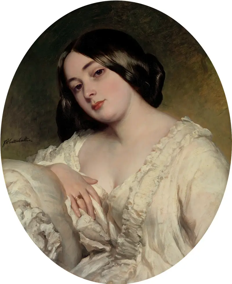 Porträtt av en dam – nr 2 av Franz Xaver Winterhalter