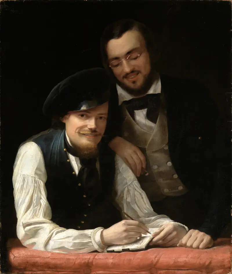 Konstnärens självporträtt med brodern av Franz Xaver Winterhalter