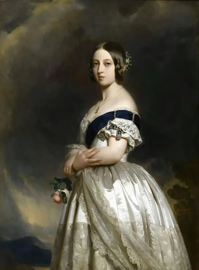 Den unga drottning Victoria 1837 av Franz Xaver Winterhalter