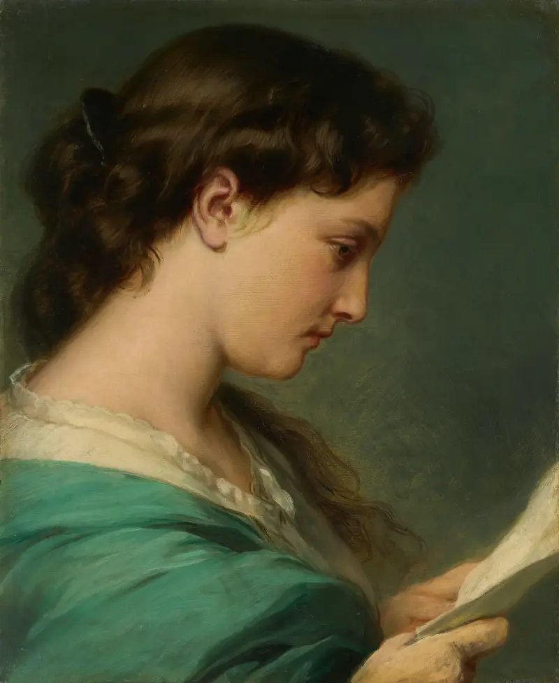 Woman Reading a Letter av Franz Xaver Winterhalter