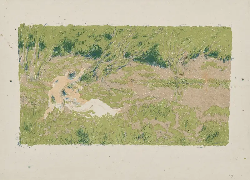Zwei Frauen in einer Landschaft, 1900 – Nr. 1 von Ker-Xavier Roussel