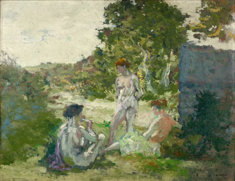 Les trois nymphes av Ker-Xavier Roussel