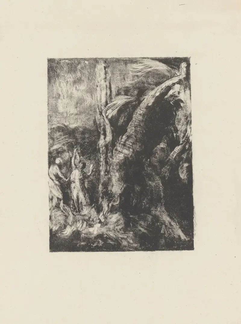 Pan et Bacchante le bras leve av Ker-Xavier Roussel