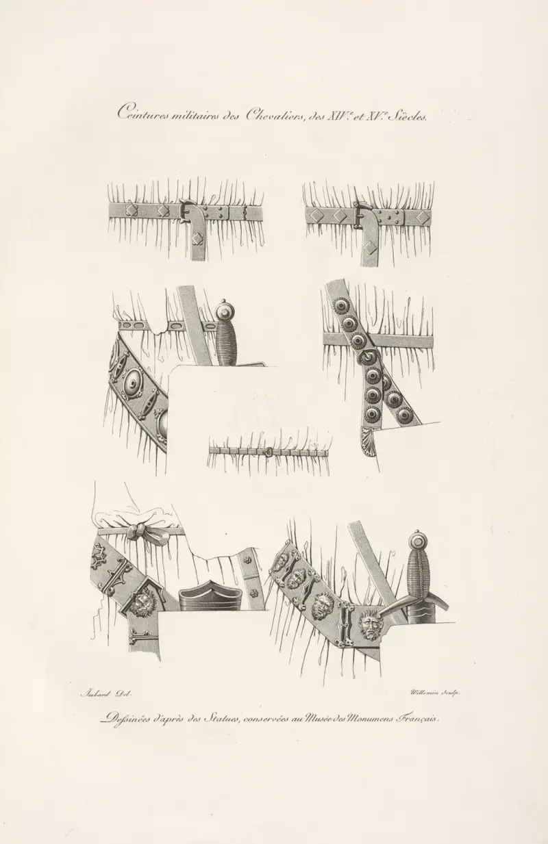 Ceintures militaires des chevaliers, des XIVe. et XVi. siècles. av Nicolas Xavier Willemin