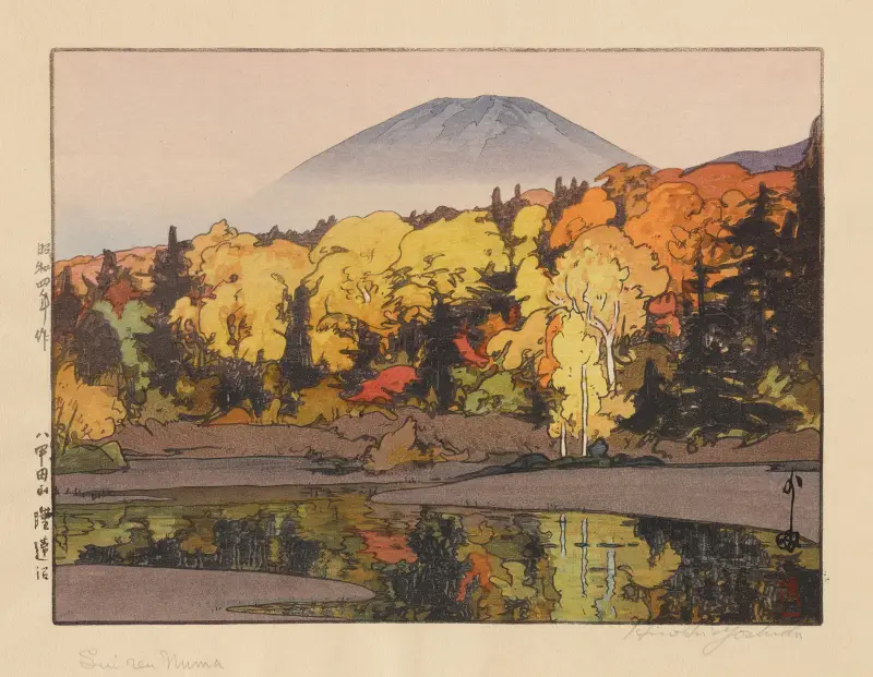 Suiren Marsh at Hakkōdasan av Yoshida Hiroshi