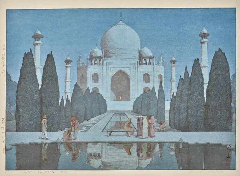 Taji Maharu no yoru, dai roku (Taj Mahal bei Nacht, Nr. 6) von Yoshida Hiroshi