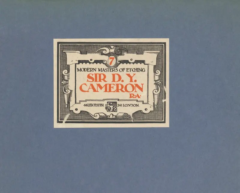 Modern Masters of Etching – David Young Cameron – omslag av David Young Cameron