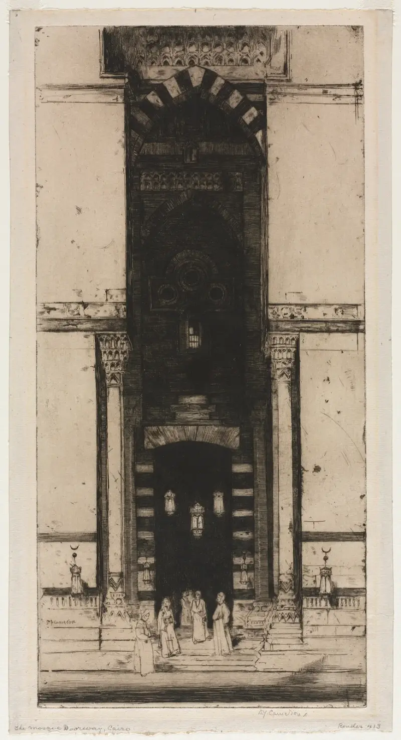 Die Moscheepforte, Kairo von David Young Cameron