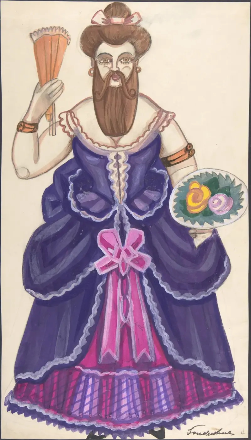 Bearded lady av Sergey Yurievich Sudeikin