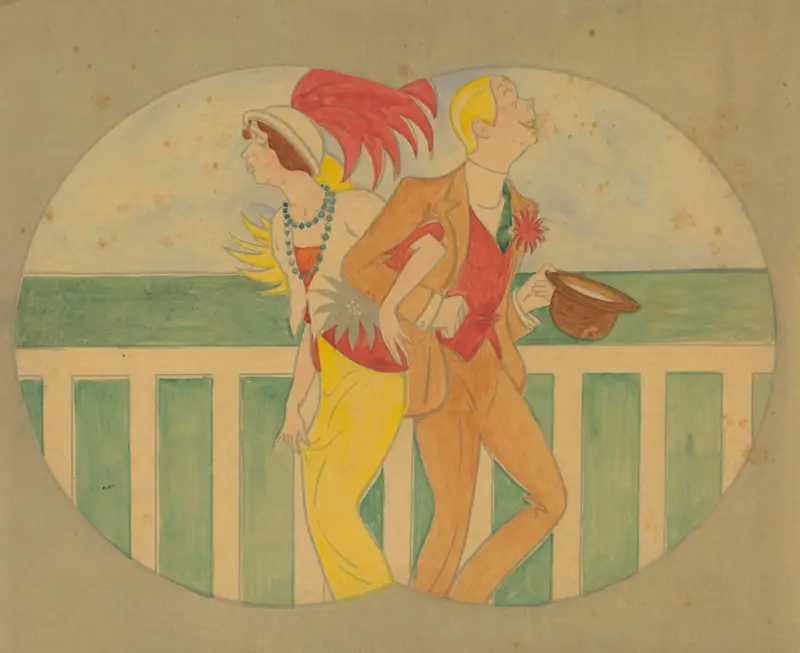 Mistinguett och Prince i ”Tu m'fais rougir” av Valentin Tarault, 1913 – nr 2 av Yves Marevéry