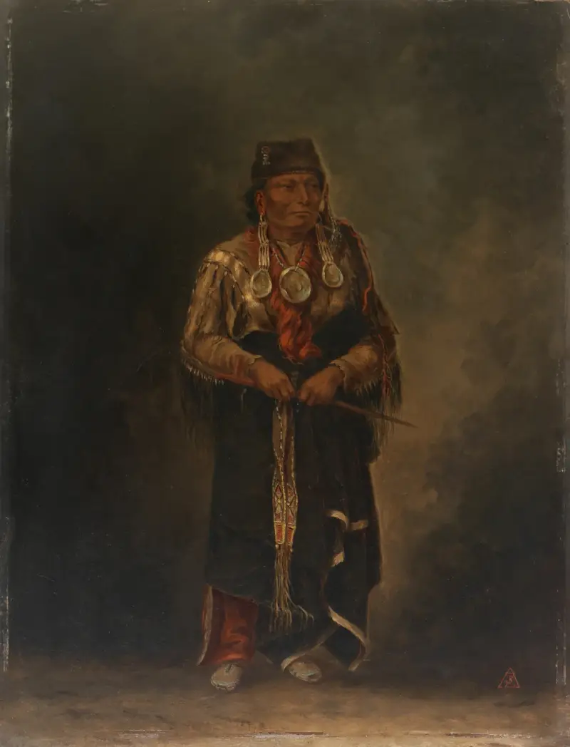 Chunka-ah-luta (Red Dog) av Antonio Zeno Shindler
