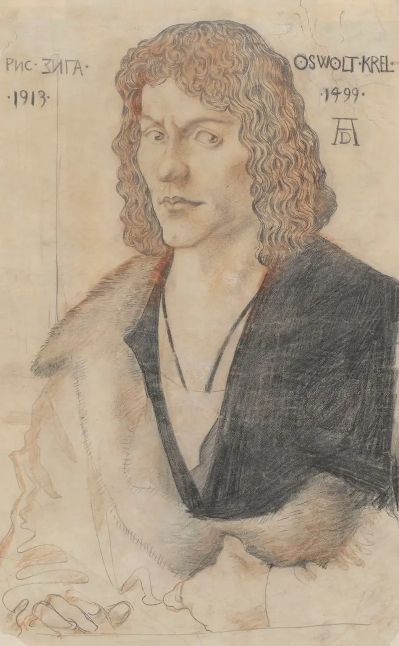 Porträtt av Oswolt Krel, enligt Dürer av Zygmunt Waliszewski