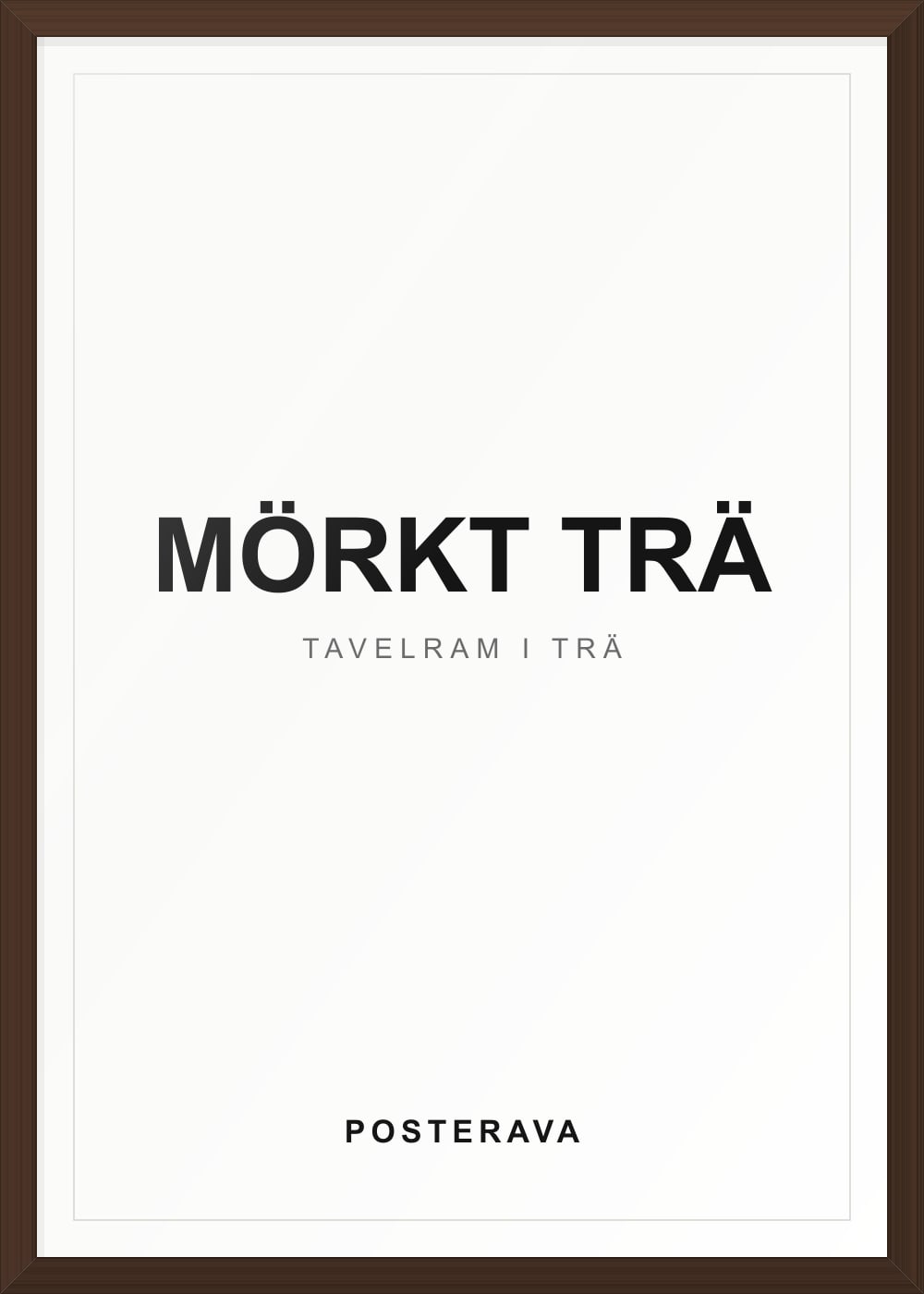Tavelram mörkt trä